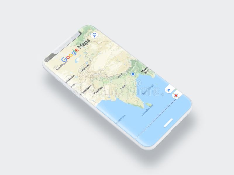 google map on mobile animation